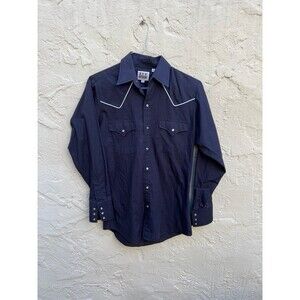 Pearl-snap Western Shirt Ely Cattlemen faded black with piping